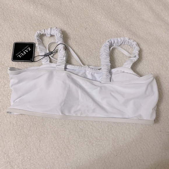 nwt zaful ruffle bandeau high cut bikini set - Picture 9 of 13